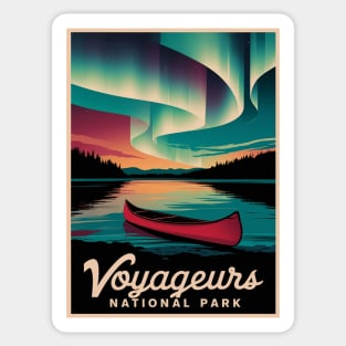 Voyageurs National Park Vintage Aurora Sticker